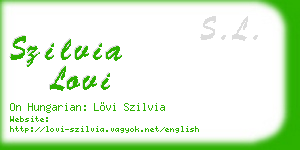 szilvia lovi business card